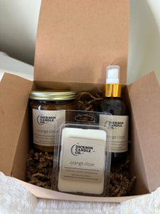 Gift Boxes: 8 oz, melt, room spray!